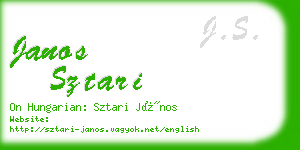 janos sztari business card